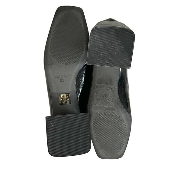 NWOT L'INTERVALLE BARNABY BLACK LEATHER BLOCK HEEL LOAFERS - 39 - Picture 5 of 12